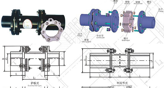 JM單膜片聯(lián)軸器結(jié)構(gòu)